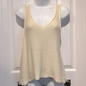 Don’t Ask Why Cream Cotton Open Back Top Made In Italy O/S‎